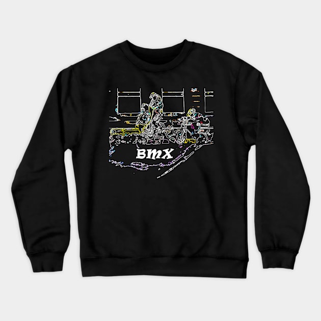 bmx Crewneck Sweatshirt by rickylabellevie